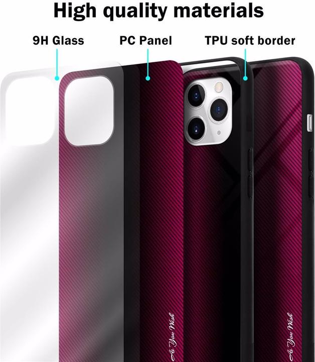 Immagine prodotto Cadorabo Copertura di vetro a strisce in TPU (Apple iPhone 11 Pro Max)