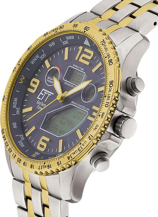 Image du produit ETT EGT-11576-31M Montre Homme Solaire Titane Radio 43mm 10ATM (Chronographe, Montre radio-pilotée, 43 mm)