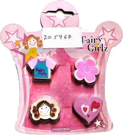 Actual product image Generic Fairy Girlz Flower Erasers (Pack of 4)