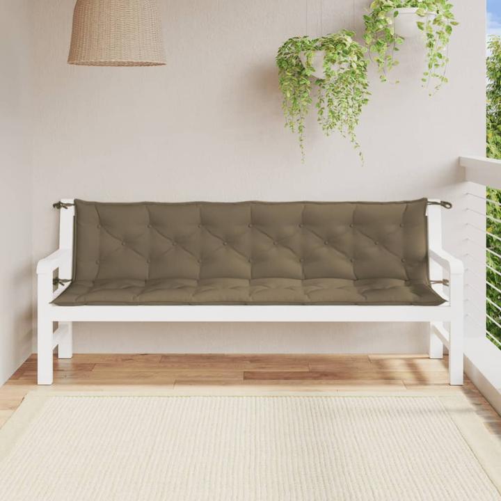 Actual product image VidaXL Garden bench cushions 2 pcs. fabric (200 x 50 x 7 cm)