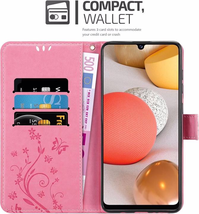 Actual product image Cadorabo Flower Book Cover (Samsung Galaxy M42 5G, Samsung Galaxy A42 5G)