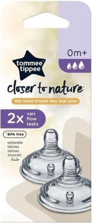 Actual product image Tommee Tippee Lot de 2 tétines à débit variable - transparentes