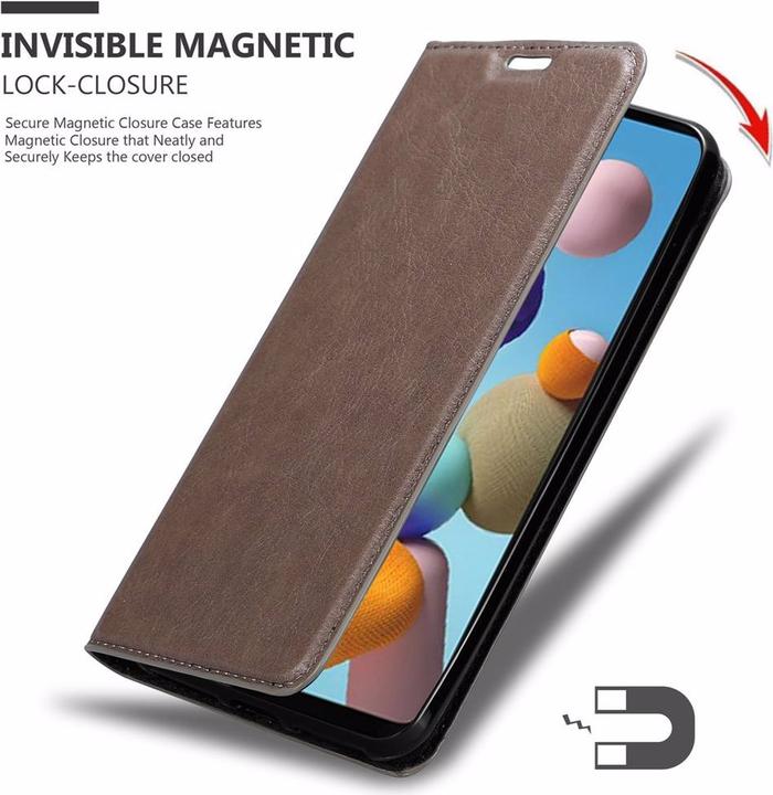 Actual product image Cadorabo Book Invisible Magnet Cover (Samsung Galaxy A21s)