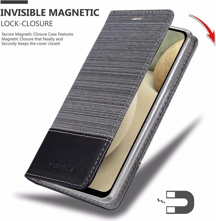 Image du produit Cadorabo Couverture look jeans Book (Samsung Galaxy A12, Samsung Galaxy M12)