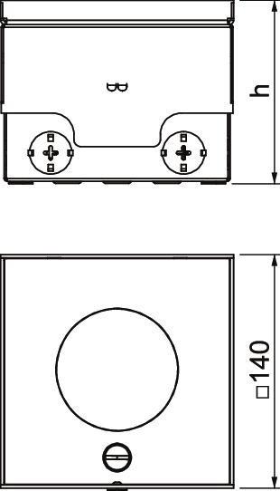 Actual product image OBO Bettermann OBO UDHOME2 VT2 Floor socket outlet with tube, unassembled