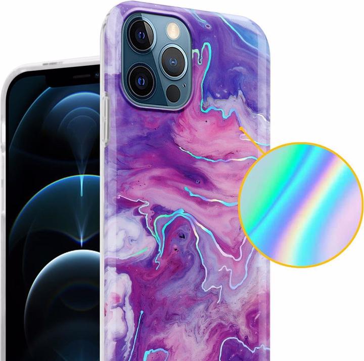 Actual product image Cadorabo IMD TPU Colorful Marble Cover (Apple iPhone 12 Pro Max)