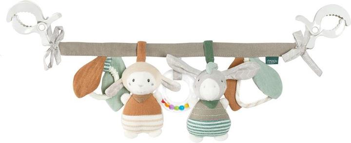 Fehn Kinderwagenketten Kinderwagenkette mit Rassel & Quietsche - Esel & Schaf