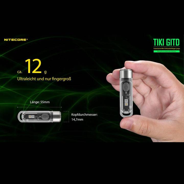 Productafbeelding Nitecore TIKI Glow in the Dark lichtgevend (5.50 cm, 300 lm)