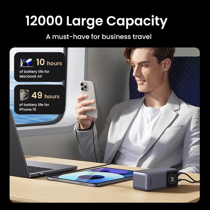 Actual product image Ugreen Fast Charging Powerbank (12000 mAh, 100 W, 44.40 Wh)