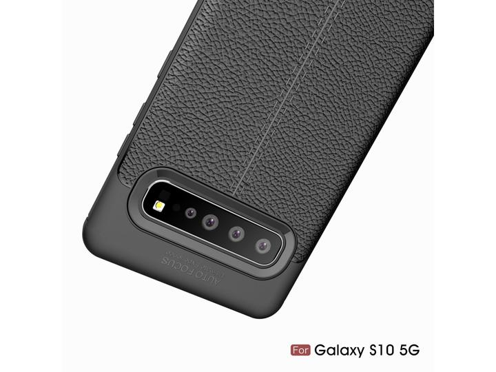Actual product image Screenguard Samsung Galaxy S10 5G Case Leather Design TPU Cover (Samsung Galaxy S10 5G)