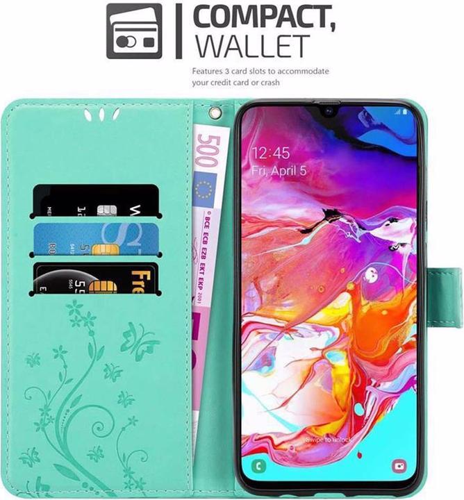 Actual product image Cadorabo Flower Book Cover (Samsung Galaxy A70)