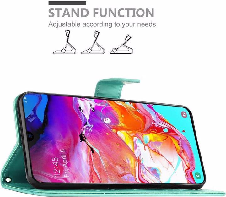 Actual product image Cadorabo Flower Book Cover (Samsung Galaxy A70)