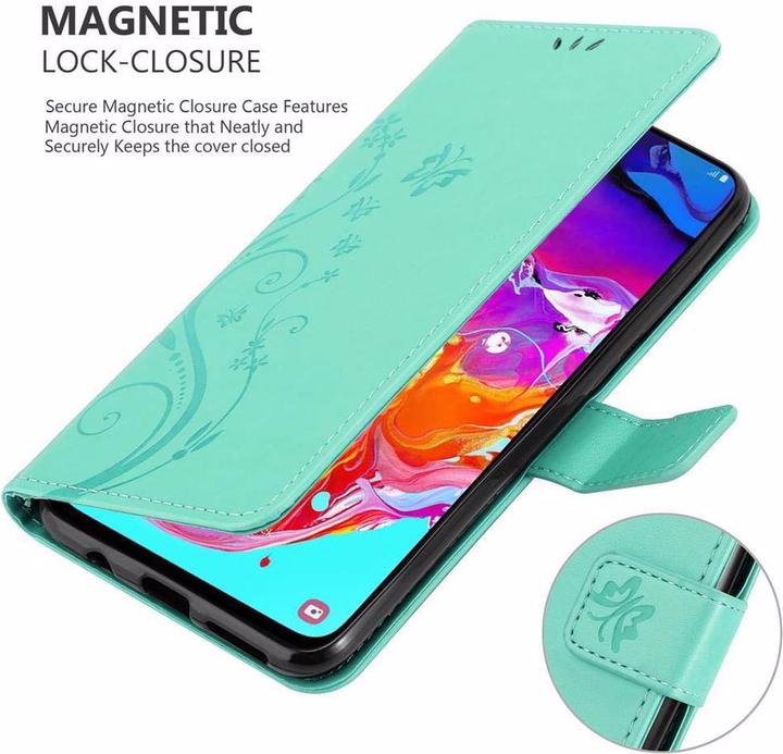 Actual product image Cadorabo Flower Book Cover (Samsung Galaxy A70)