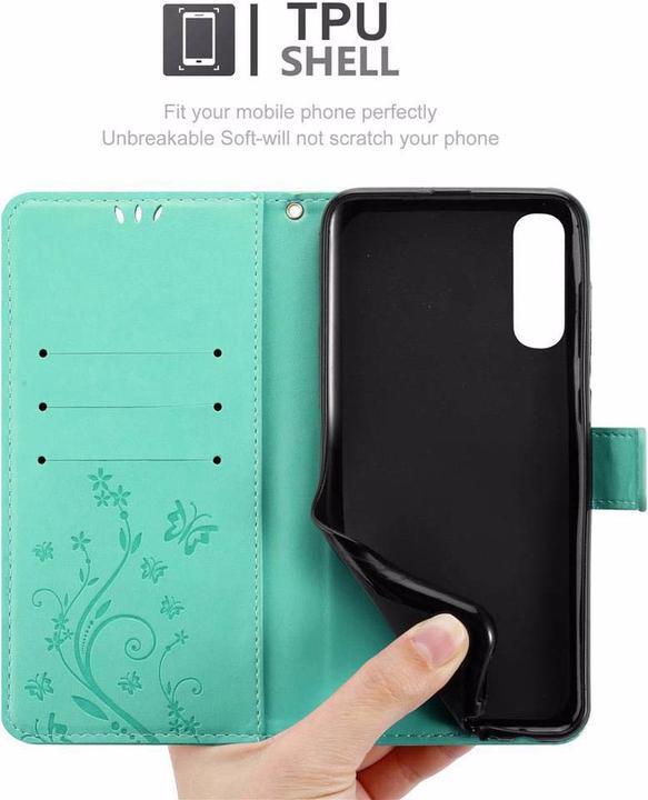 Actual product image Cadorabo Flower Book Cover (Samsung Galaxy A70)
