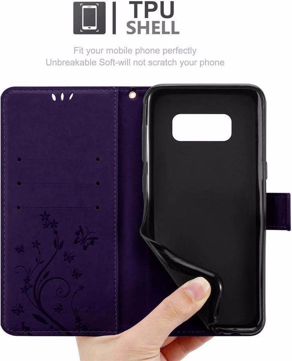 Actual product image Cadorabo Flower Book Cover (Samsung Galaxy S8+)