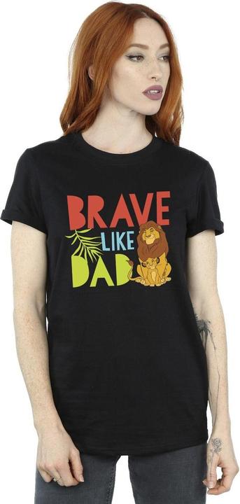 Actual product image Disney Womens/Ladies The Lion King Brave Like Dad Cotton Boyfriend T-Shirt (L)