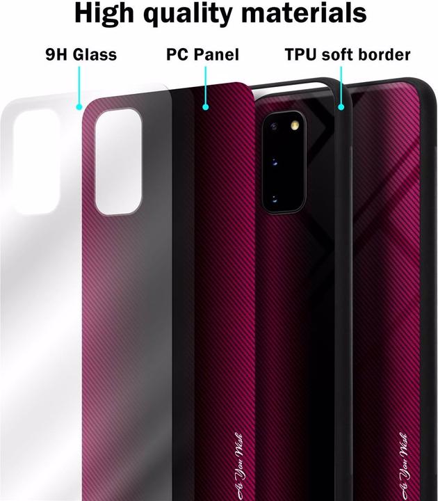 Image du produit Cadorabo TPU Couverture en verre rayé (Samsung Galaxy S20+)