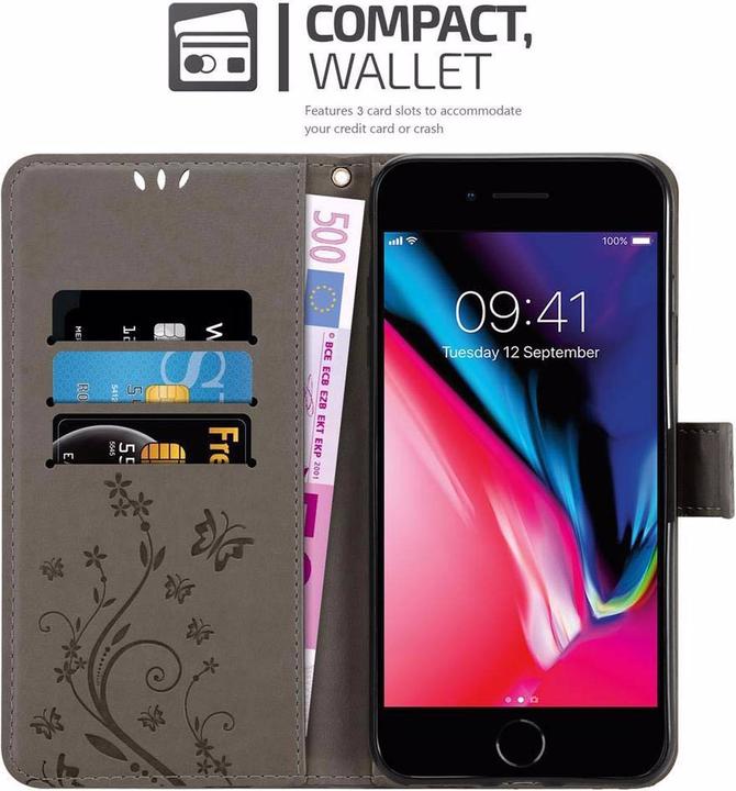 Actual product image Cadorabo Flower Book Cover (Apple iPhone 7 Plus)