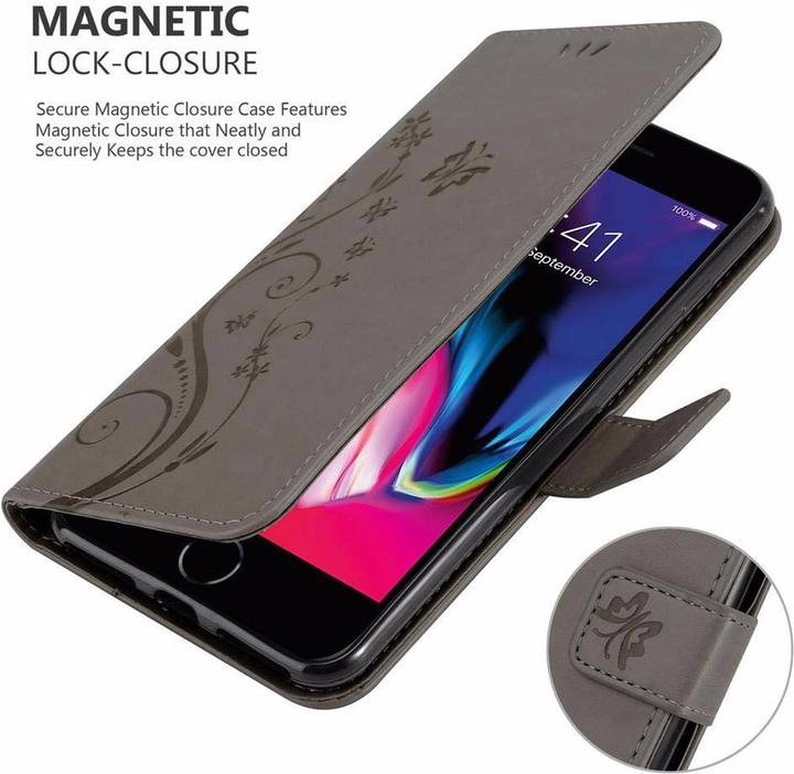 Actual product image Cadorabo Flower Book Cover (Apple iPhone 7 Plus)