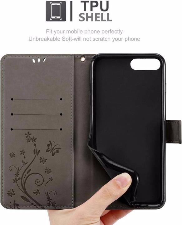 Actual product image Cadorabo Flower Book Cover (Apple iPhone 7 Plus)