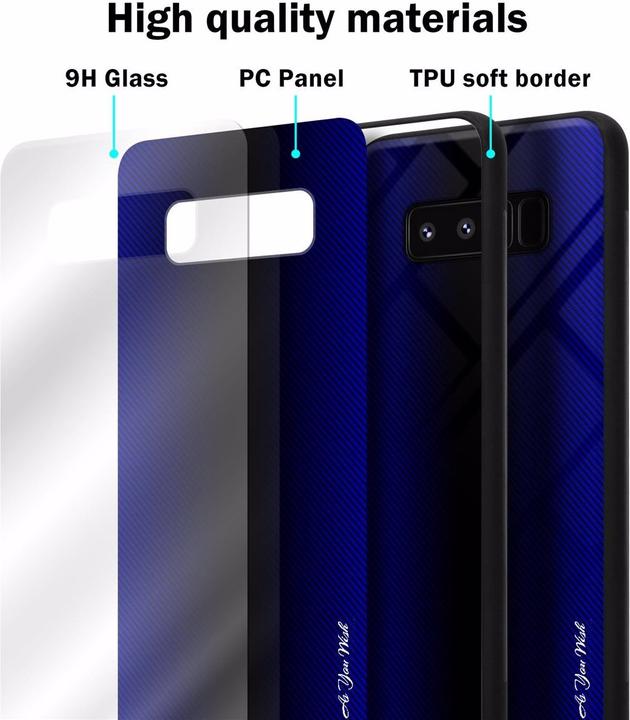 Produktbild Cadorabo TPU Gestreiftes Glas Cover (Samsung Galaxy Note 8)