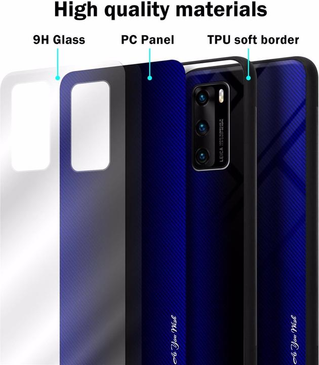 Immagine prodotto Cadorabo Copertura di vetro a strisce in TPU (Huawei P40)