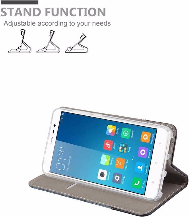 Actual product image Cadorabo Book Jeans Optics Cover (Xiaomi Redmi Note 4)