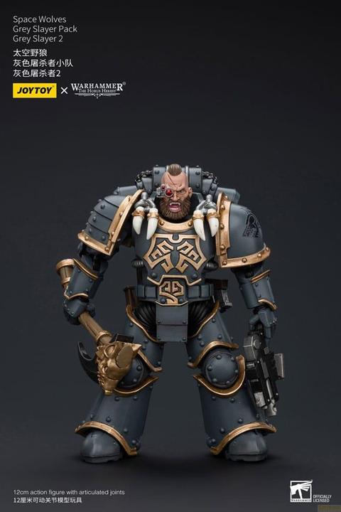 Produktbild Joy Toy Warhammer The Horus Heresy Actionfigur 1/18 Space Wolves Grey Slayer Pack Grey Slayer 2 12 cm