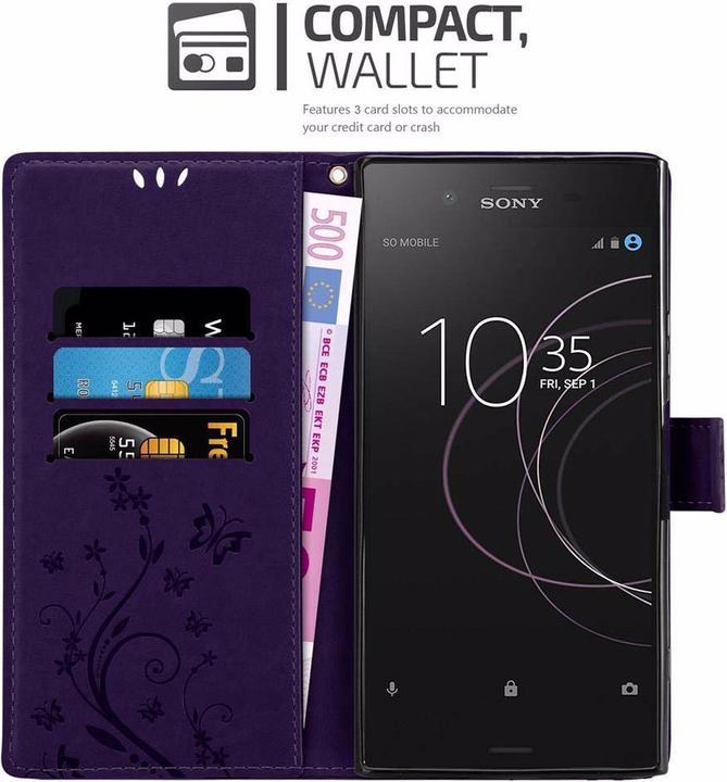 Image du produit Cadorabo Couverture du livre de fleurs (Sony Xperia XZ1)