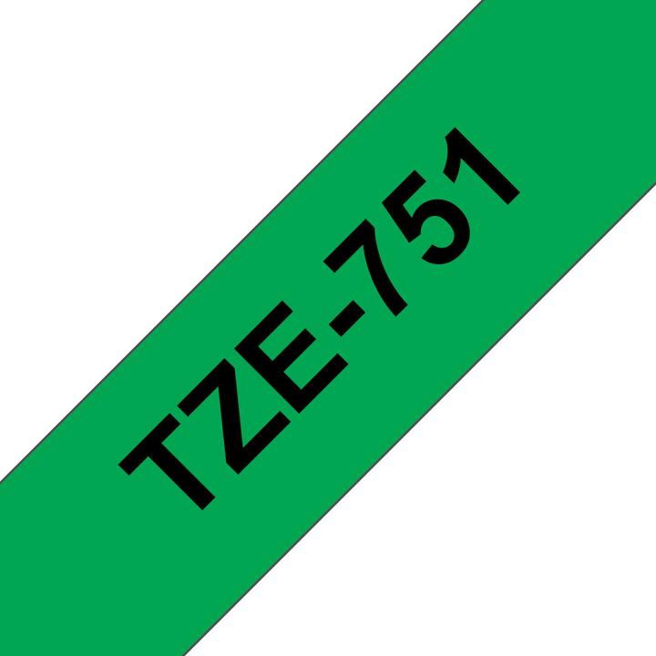 Produktbild Brother Tze-751 (2.40 cm, Grün, Schwarz)