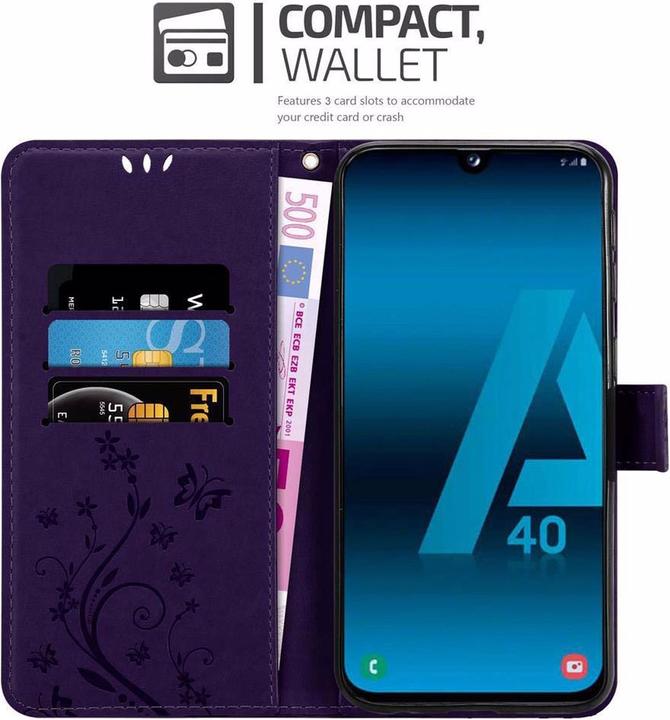 Actual product image Cadorabo Flower Book Cover (Samsung Galaxy A40)