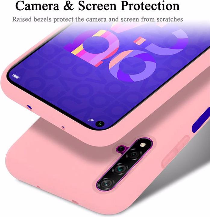 Actual product image Cadorabo TPU Liquid Silicone Case Cover (Huawei Nova 5T, Honor 20s, Fee 20)