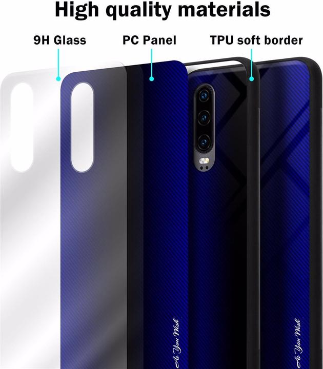 Immagine prodotto Cadorabo Copertura di vetro a strisce in TPU (Huawei P30)