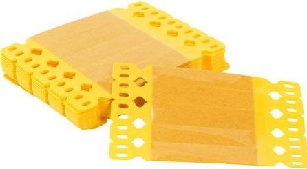 Brady Laminat bjaelker gul maerkefelt 80x15 mm, total 128x15 mm 1 pakke med 100 stk