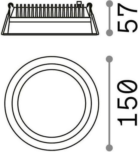 Image du produit Ideal lux DEEP LED encastré 20W ⌀150mm blanc blanc chaud 249032 (2750 lm)