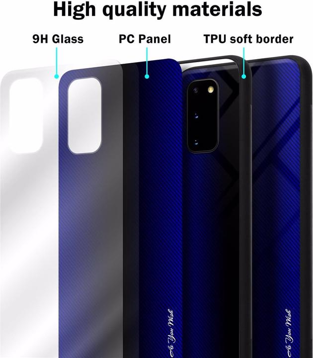 Actual product image Cadorabo TPU Striped Glass Cover (Samsung Galaxy S20+)