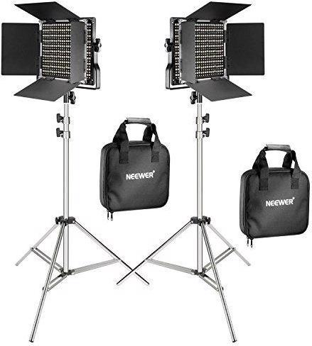 Neewer 2er Pack 660 LED Videoleuchte mit 78,7 Zoll Edelstahl Lichtstativ