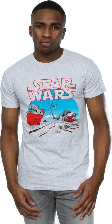 Actual product image Star Wars Mens The Last Jedi Action Scene T-Shirt (XXL)