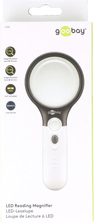 Produktbild Goobay LED-Leselupe mit LED-Beleuchtung, ideal für die Anzeige von feinen Details