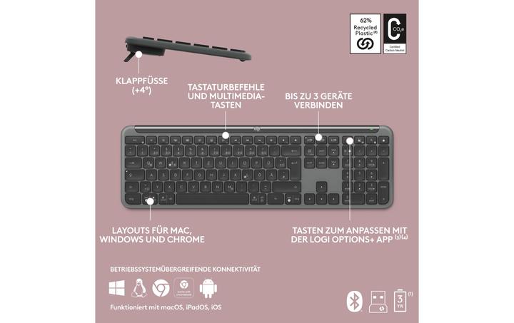 Produktbild Logitech Signature Slim Combo MK950 (CH, Kabellos)
