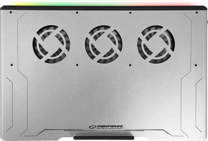 Actual product image Esperanza EGC108 Gaming Cooling Pad for Laptop LED rgb bores