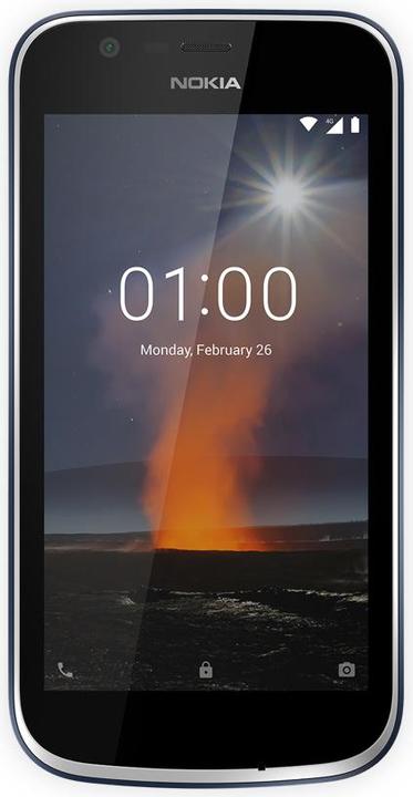 Produktbild Nokia 1 (8 GB, Dark Blue, 4.50", Hybrid Dual SIM, 5 Mpx, 4G)