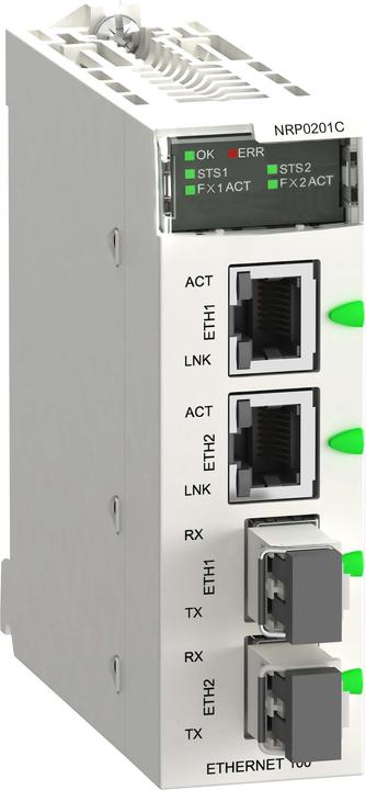 Schneider Electric CONVERTISSEUR DE FIBRES SM/LC 2CH 100MB CC BMXNRP0201C (4 Ports)