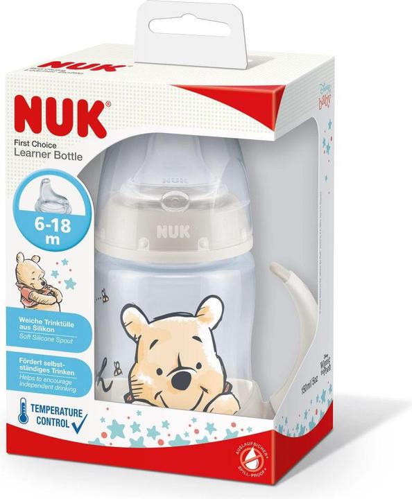 Actual product image NUK Disney Winnie the Pooh First Choice Drinker Bottle Temperature Control, 150ml, 6-18 months, at... (150 ml)