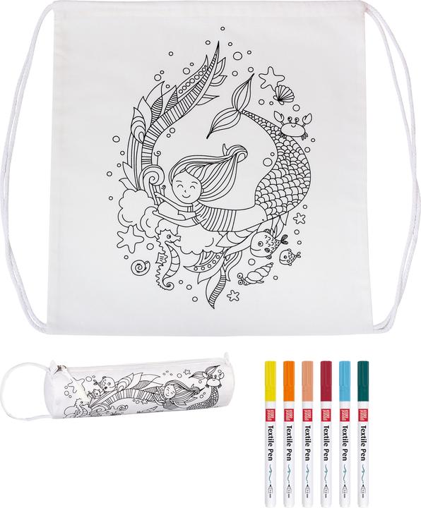 Produktbild Knorr Prandell Bastelset Sportbeutel und Schlampermäppchen "Mermaid"