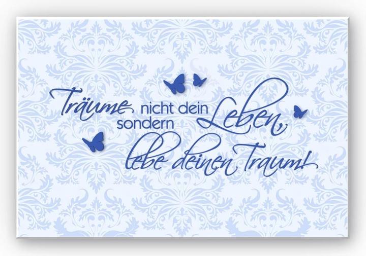 Produktbild Trenddeko Träume nicht dein Leben... Blau (100 x 70 cm)