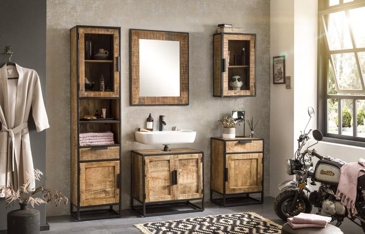 Actual product image SIT Möbel Base cabinet Sidney nature black (67 x 42 x 62 cm)