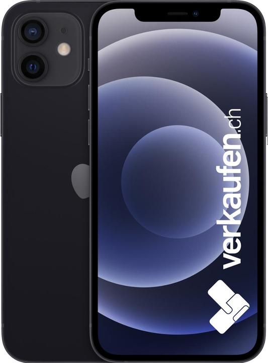 Actual product image verkaufen.ch iPhone 12 (64 GB, Black, 6.10", 12 Mpx, SIM + eSIM, B / Very good)