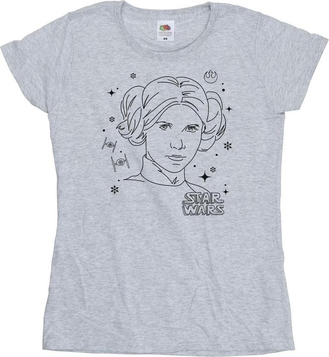 Immagine prodotto Star Wars Episode IV: A New Hope Leia Christmas Sketch Maglietta Donna (S)