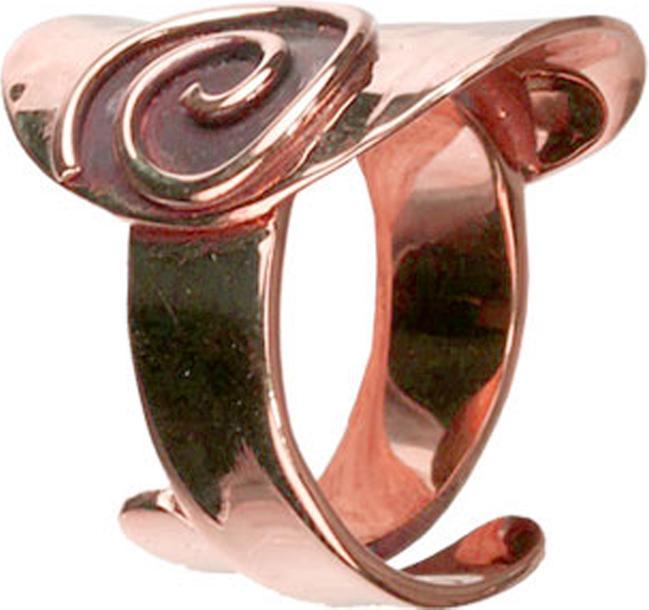 Produktbild Star Piercing Ring rosegold Schild gehämmert mit Spirale (57)